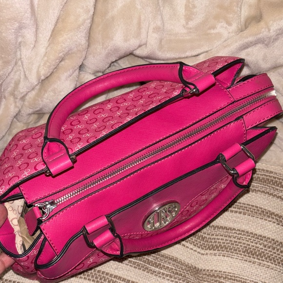 Guess Pink Patterned Satchel - Picture 3 of 11